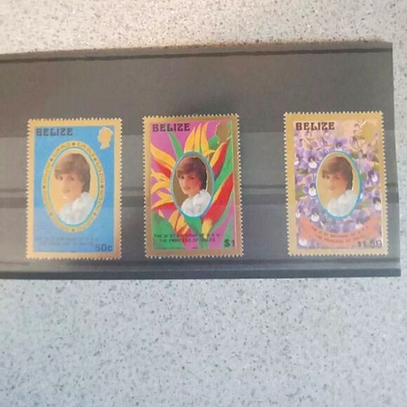BELIZE , 1982 , PRINCESS DIANA ,  21ST BIRTHDAY , SET OF 3 , PERF , collectors - Picture 1 of 3